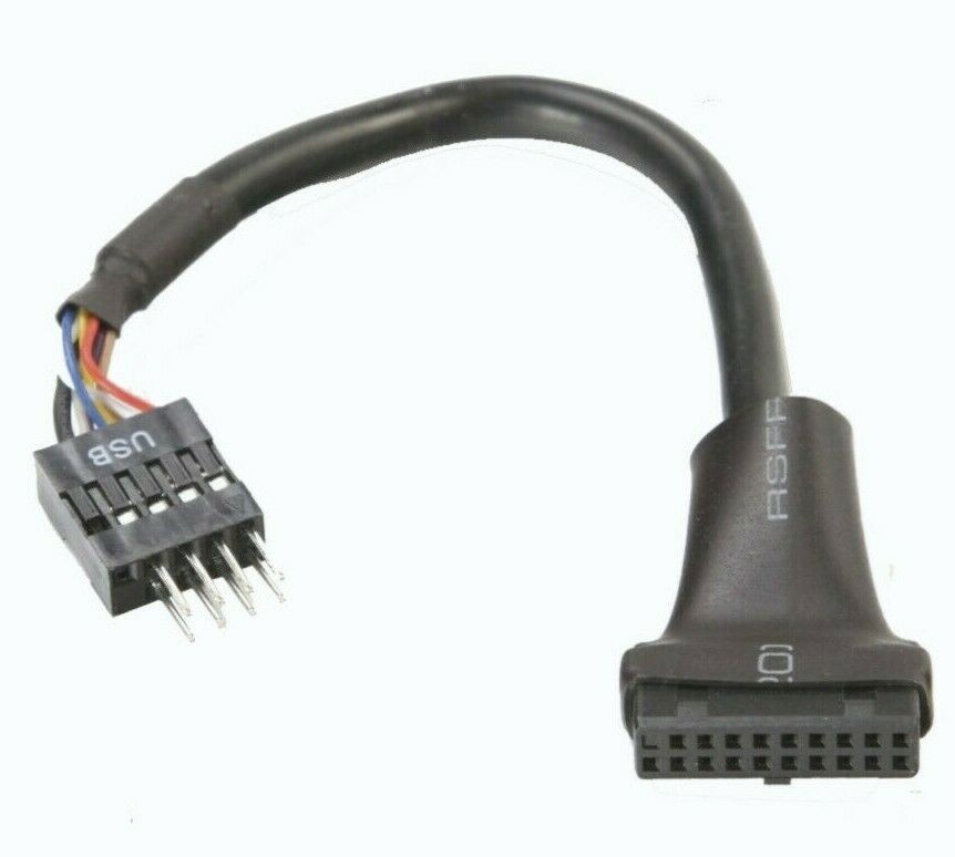 USB 3.0 20-Pin Header Female to USB 2.0 9-Pin Male Adapter Converter Cable