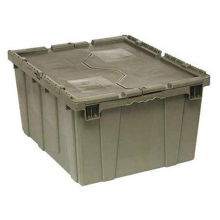 QUANTUM STORAGE SYSTEMS QDC2820-15 Attached Lid Container, 4.00 cu. ft., Gray