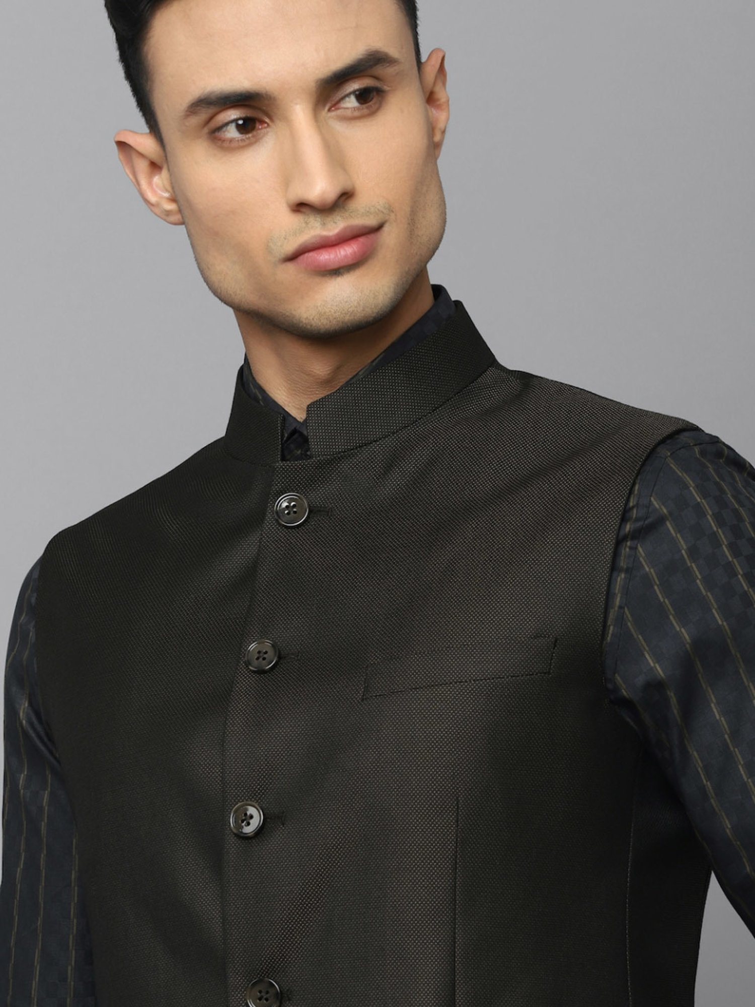 Fabindia Multicolor Regular Fit Printed Cotton Nehru Jacket