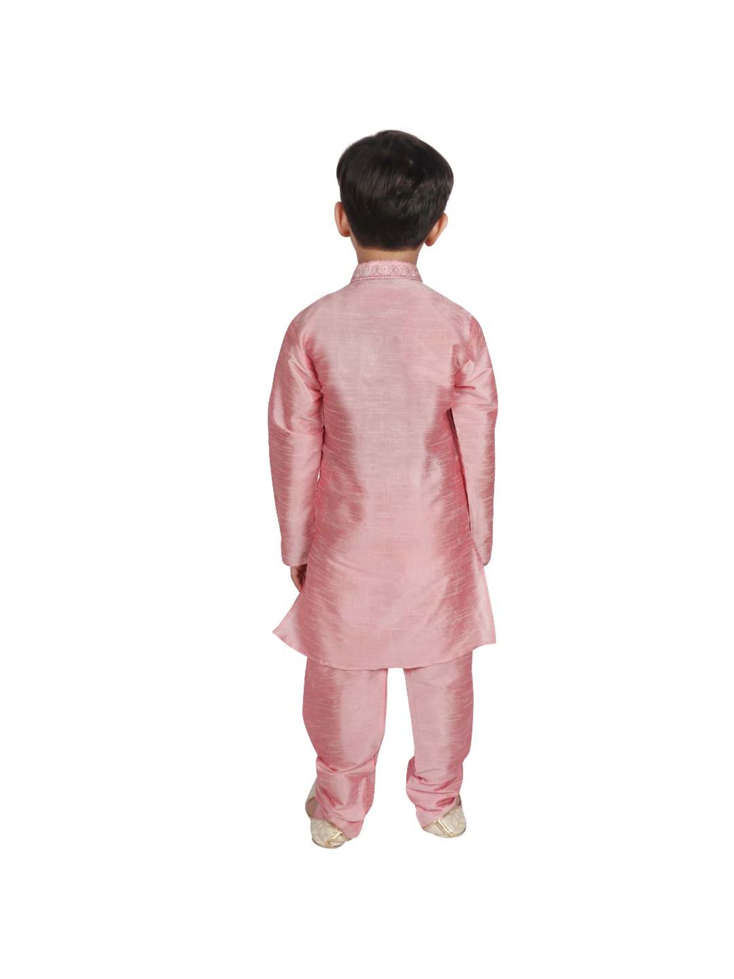 SG Yuvraj Kids Pink Embroidered Kurta with Pyjama