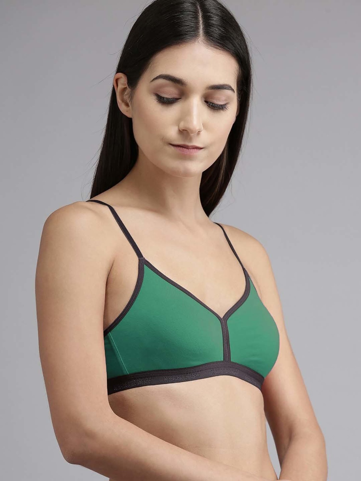 AROUSY Green Cotton Everyday Bra