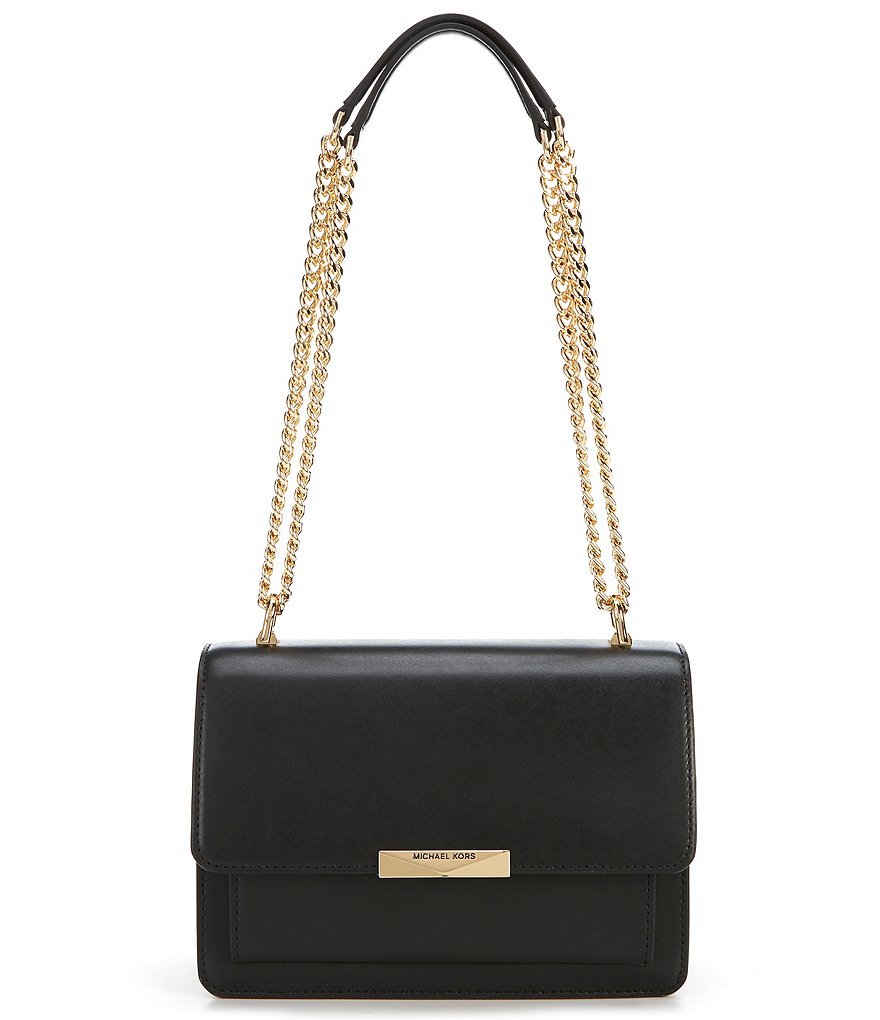 Michael Kors King Leather Large Gusset Snap Chain Shoulder Bag