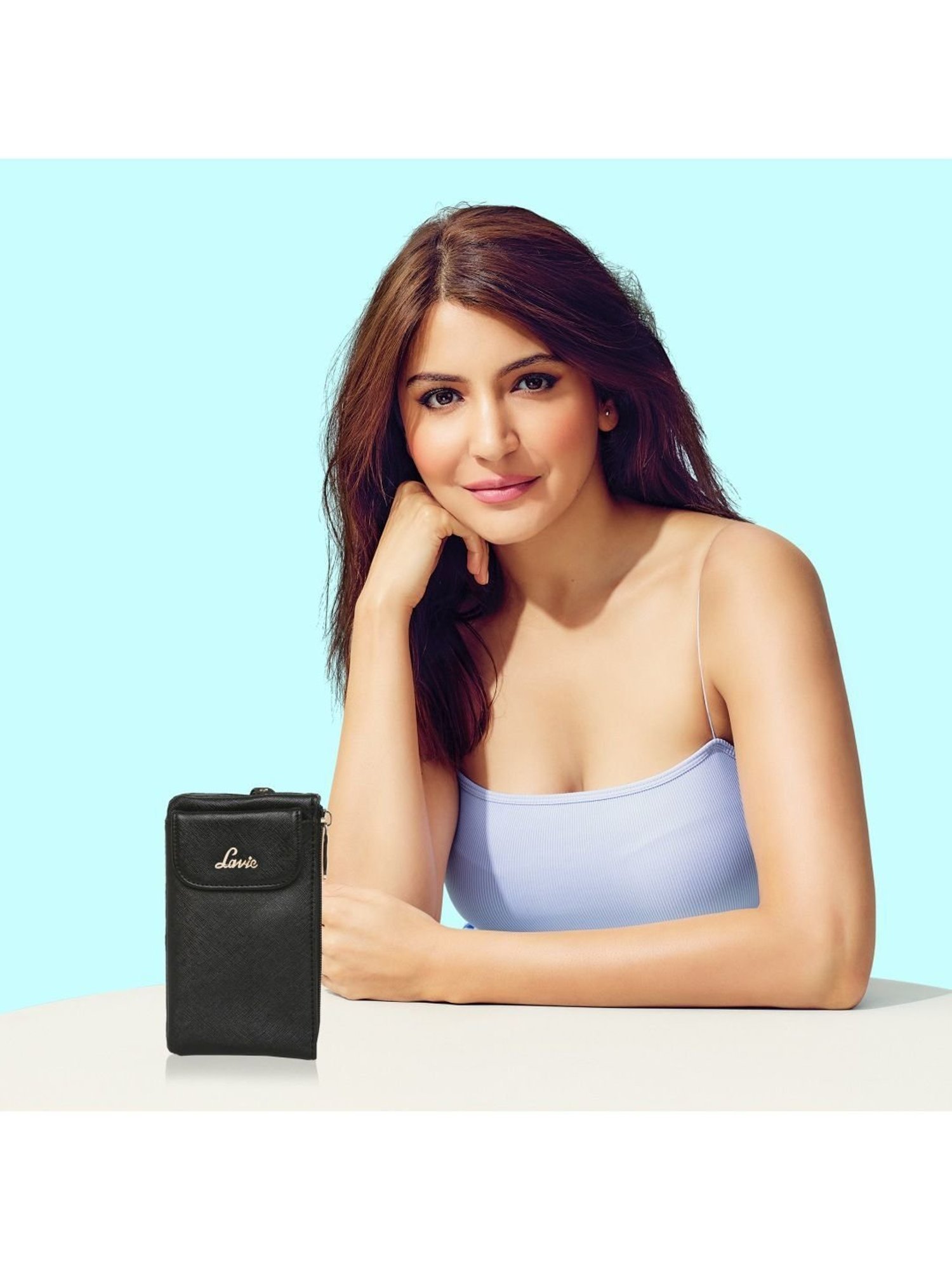 Lavie Black Solid Pouch