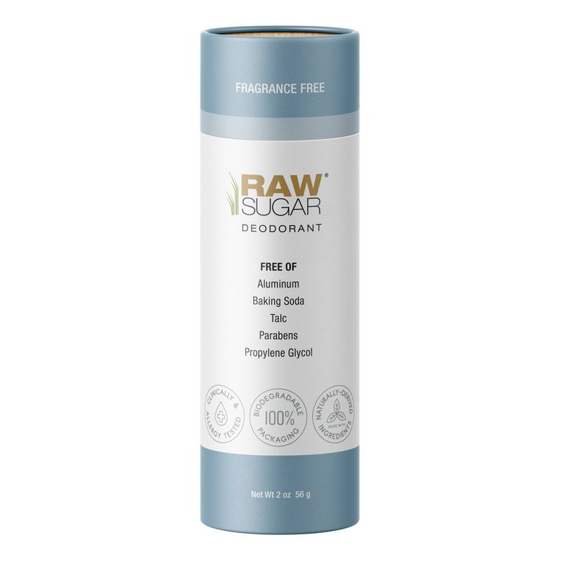 Raw Sugar Deodorant Fragrance Free - 2 oz