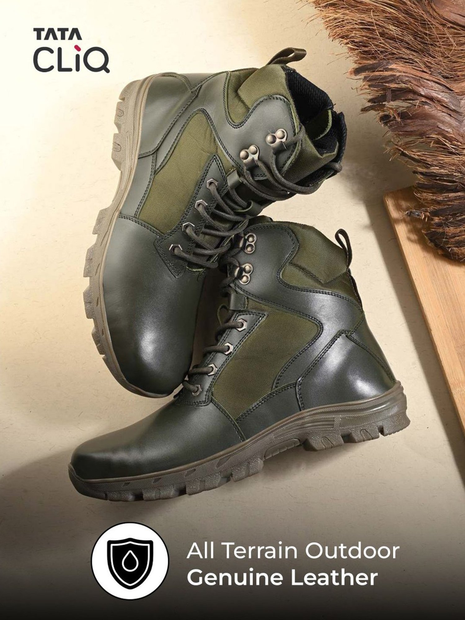 Hoversole Men's Warrior2 Green Derby Boots