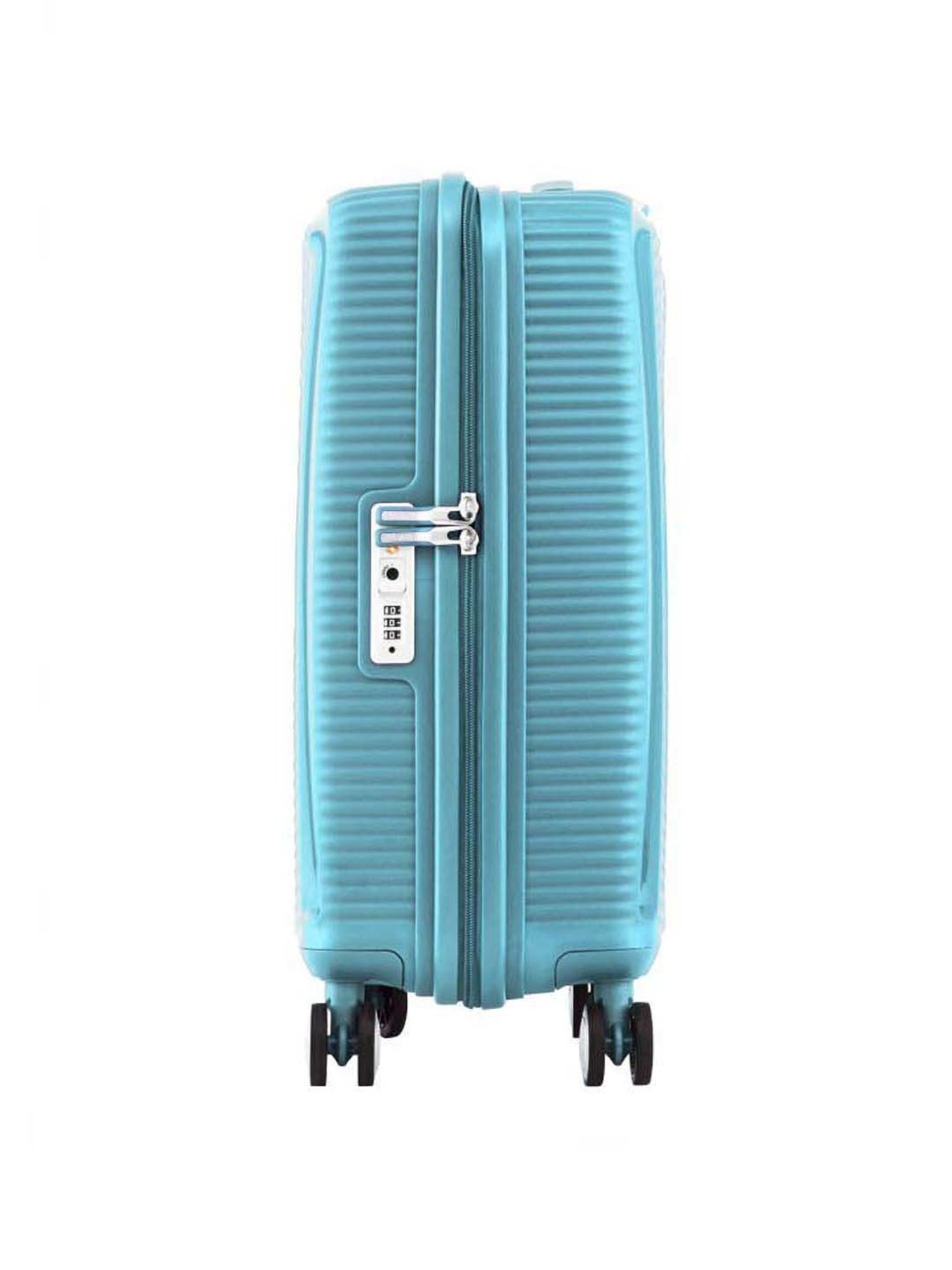 American Tourister Blue Textured Hard Cabin Trolley - 42 cm