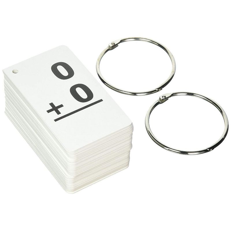 169-Count Kids Math Flashcards, 0-12 Addition Flash Cards with Rings & Carrying Pouch, 1st 2nd Grade Counting Game, 2.7 x 5 inches