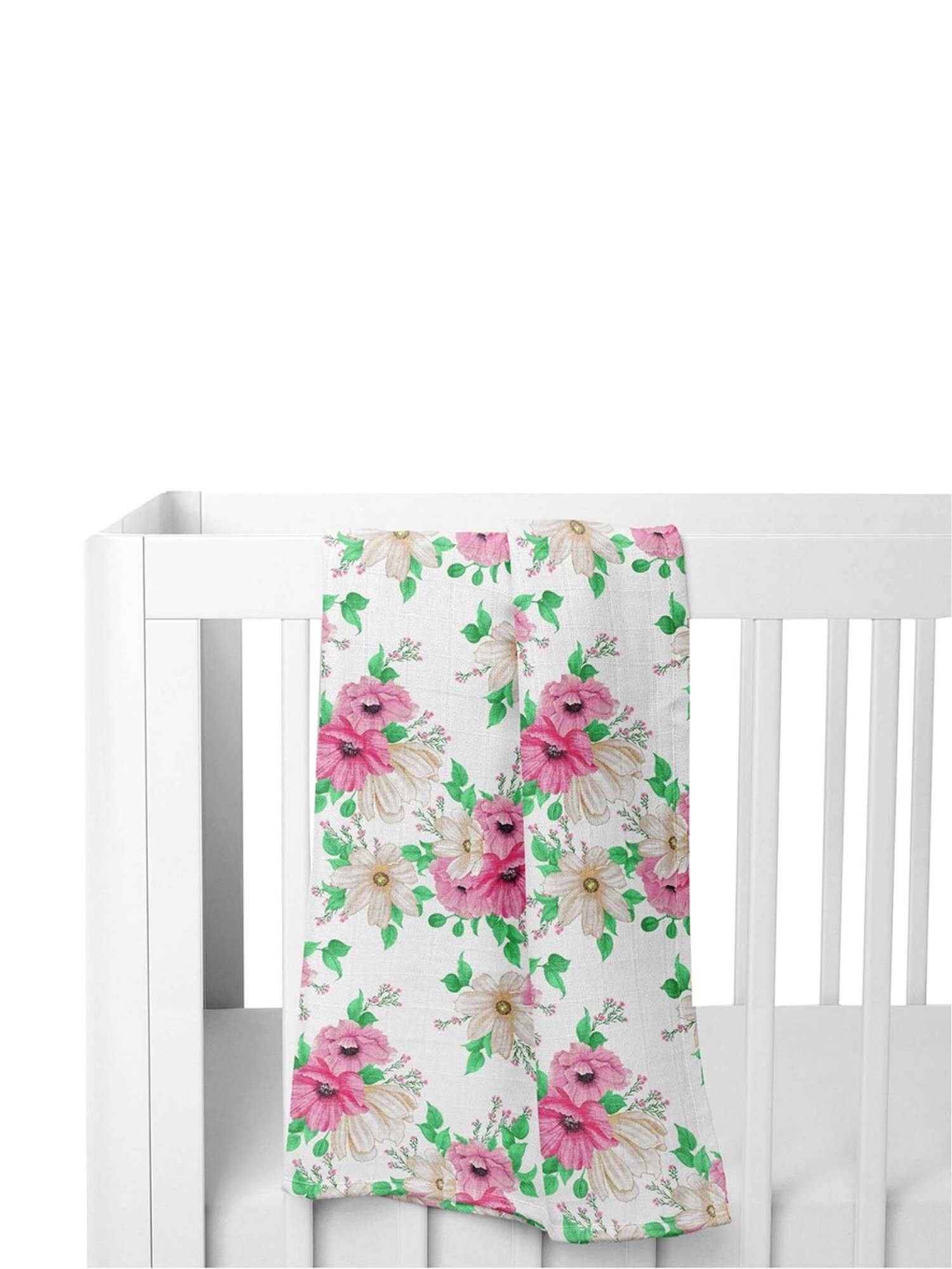 Haus & Kinder Printed Multicolor 40 TC Cotton New Born Swaddle Wrap - Set of 5