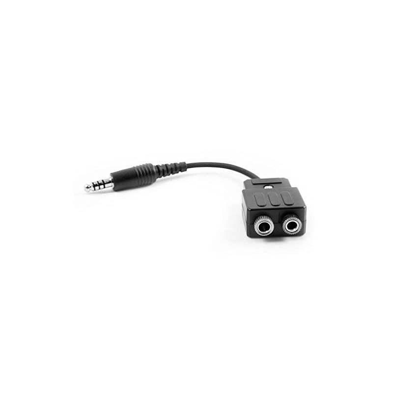 GA2HELIADPT General Aviation Headset to Helicopter Headset Adapter Use Your General Aviation Headset with Helicopter Intercom
