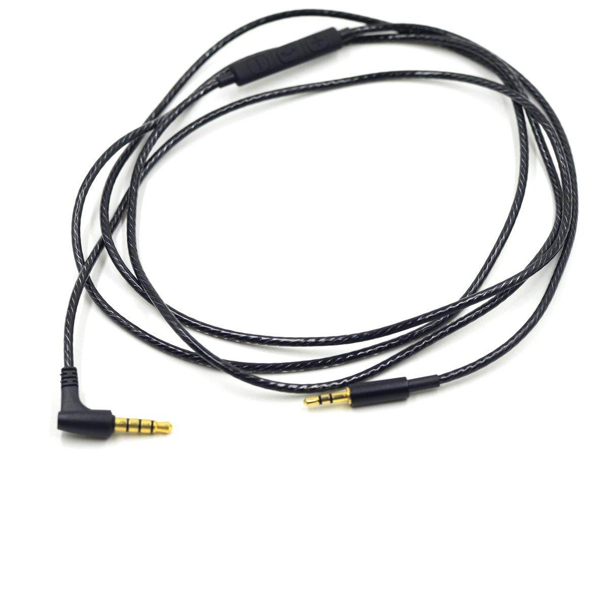 New black Replacement Audio cable Cord wire with remote and mic for AKG AKG Y40 Y45BT Y50 Y55 AKG N60 NC n60nc headphones