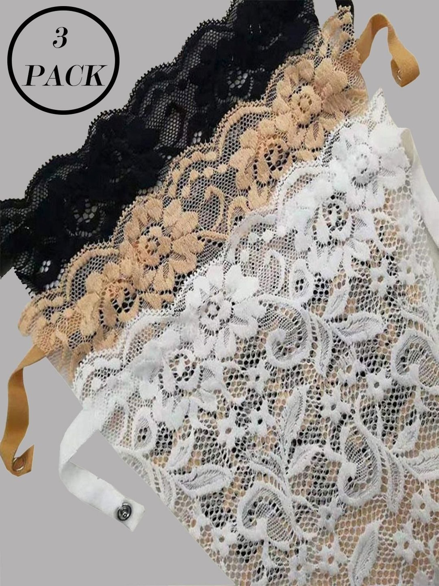 FIMS: Fashion is my Style White & Beige Bra Cleavage Covers - Pack Of 3