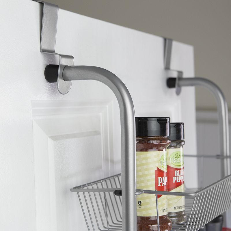 Home Basics Over the Door Kitchen Pantry Organizer, Grey