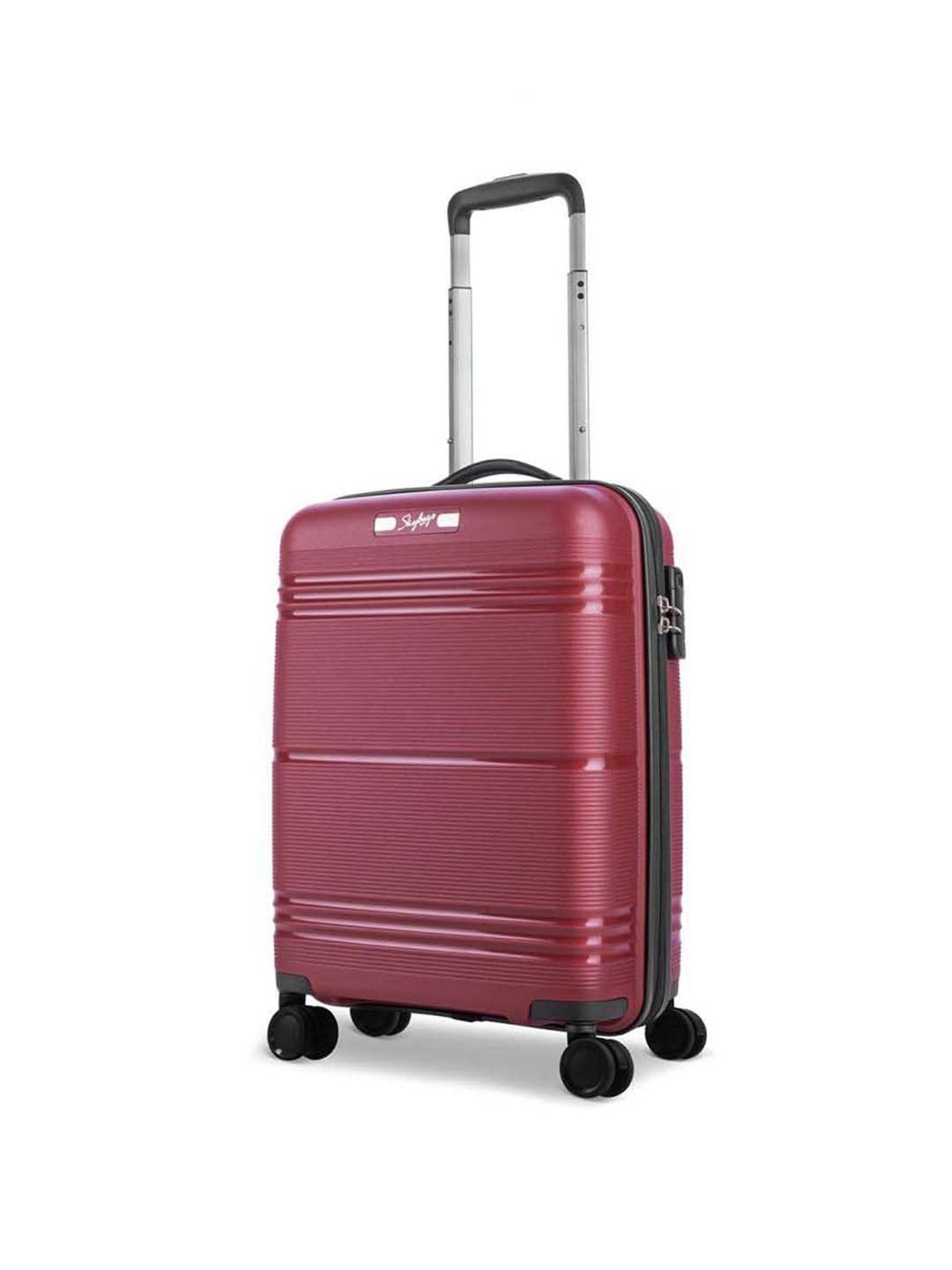 Skybags Paratrip Maroon Textured Hard Cabin Trolley Bag - 38 cm