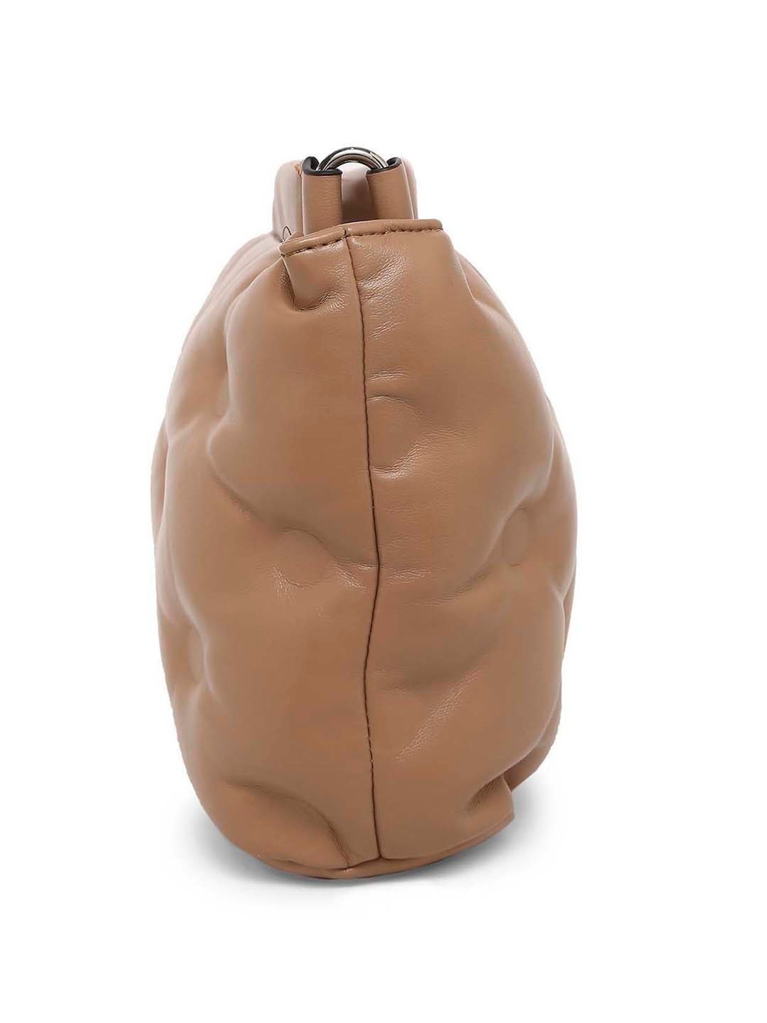 Marina Galanti Brown Textured Medium Sling Handbag