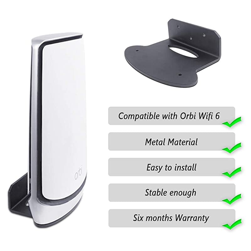 Wall Mount Holder for Orbi Whole Home TriBand Mesh WiFi 6 SystemOrbi UltraRBK852RBK853RBS750RBK752 Wall Bracket Hanger Stand for Orbi Whole Home TriBand Mesh WiFi 6 System2Pack
