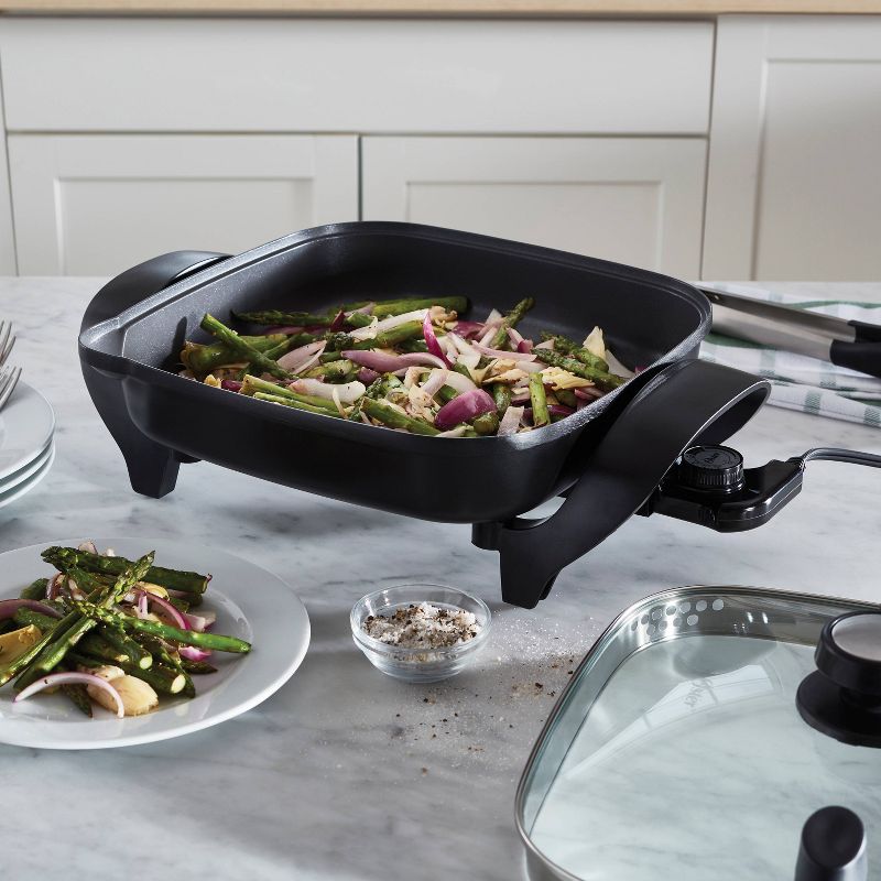 Oster DiamondForce 12 "x 12" Strain & Pour Electric Skillet - Black