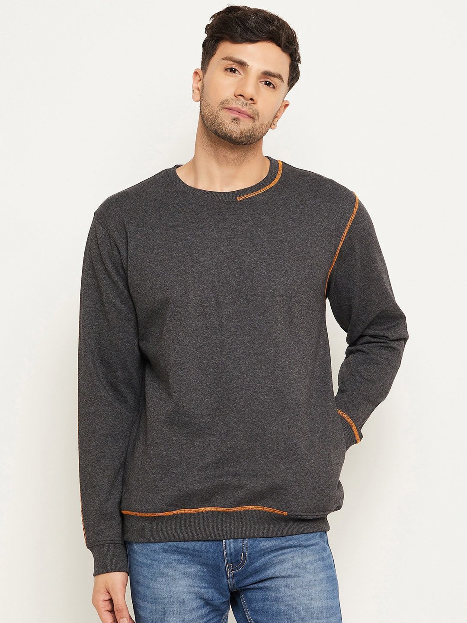 Forca Black Regular Fit Printed Sweatshirt