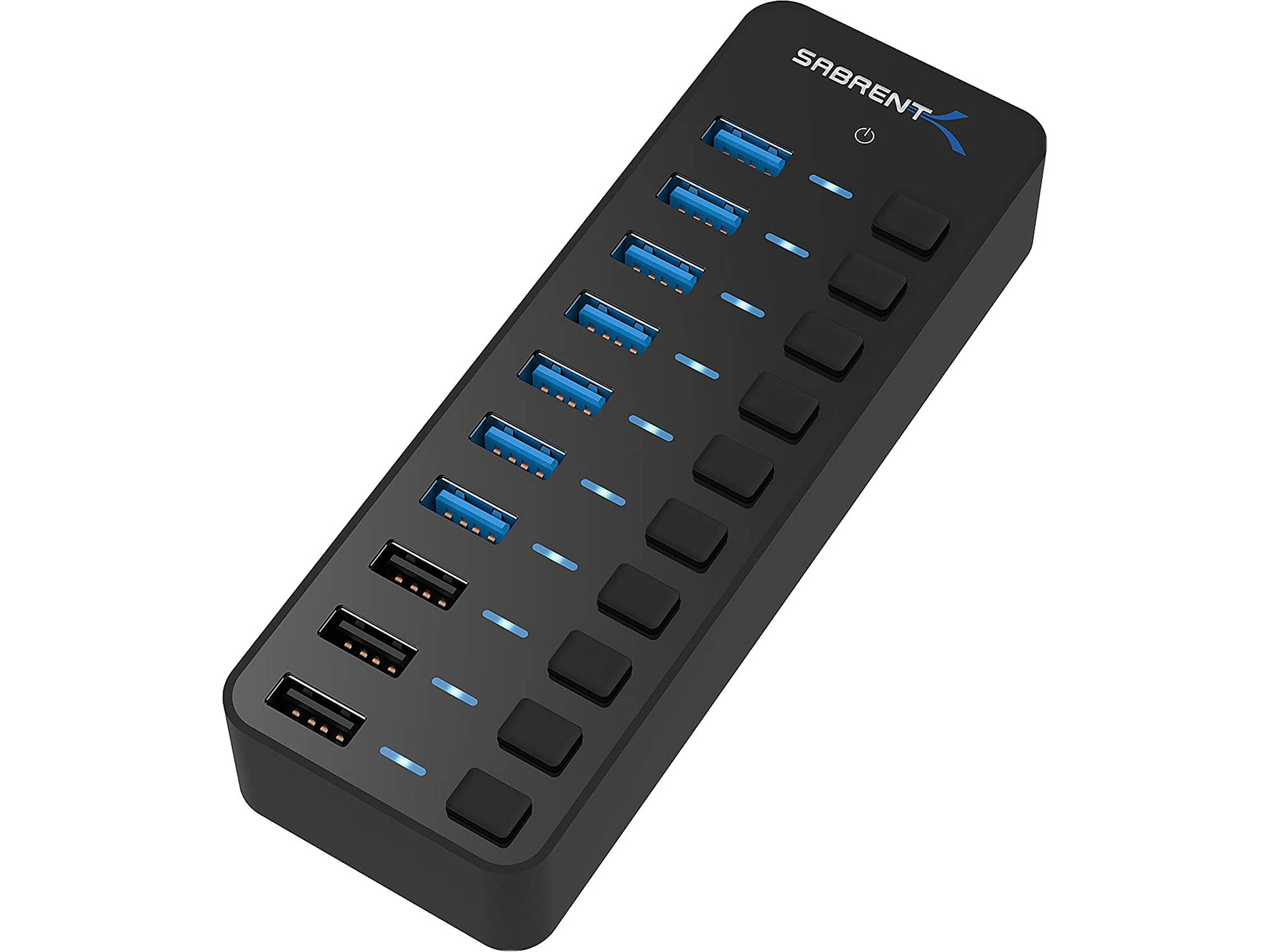 Sabrent 36W 7-Port USB 3.0 Hub with Individual Power Switches and LEDs (HB-BUP7)