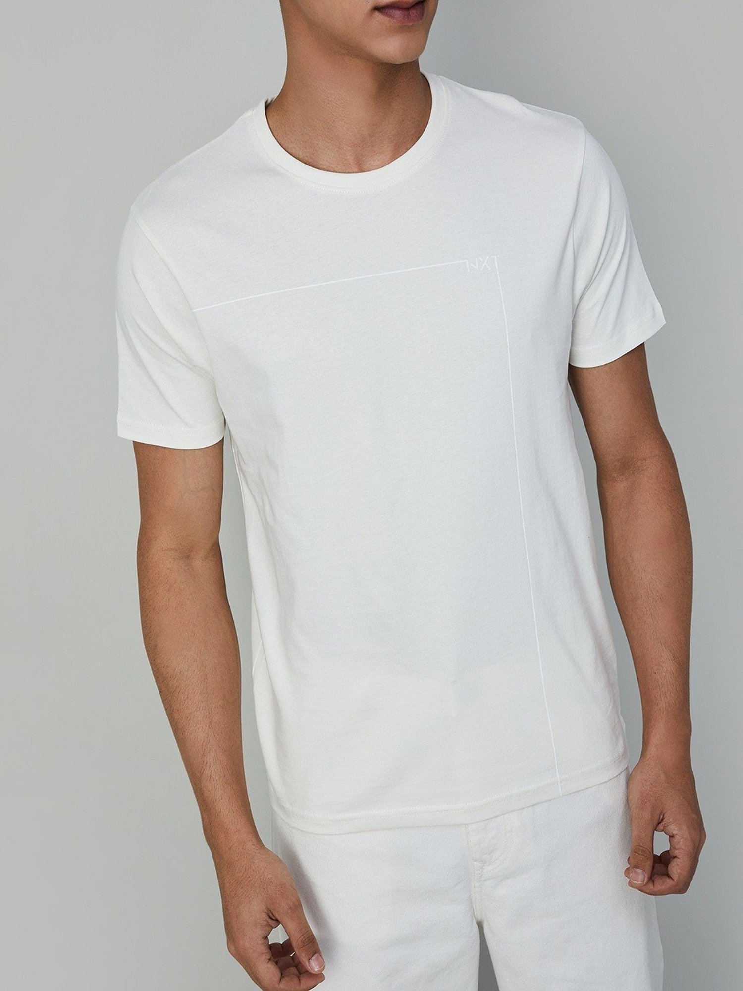 Forca Off White Cotton Regular Fit T-Shirt