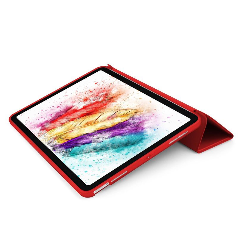 Insten - Tablet Cover Case Compatible with iPad Air 4 10.9 2020, Magnetic Auto Wake/Sleep, Soft Slim Lightweight, Red