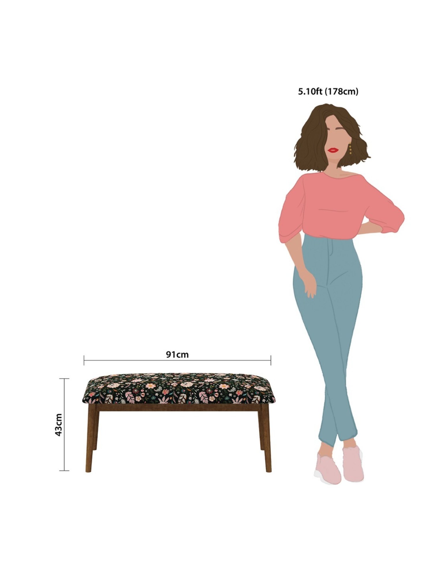 Picardy Vanity Stool Fabric/Antique Pearl - Acme Furniture