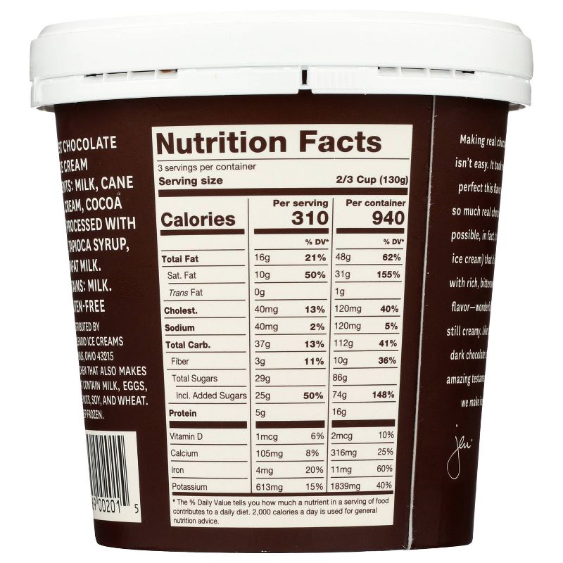 Jeni's Darkest Chocolate Ice Cream - 16oz