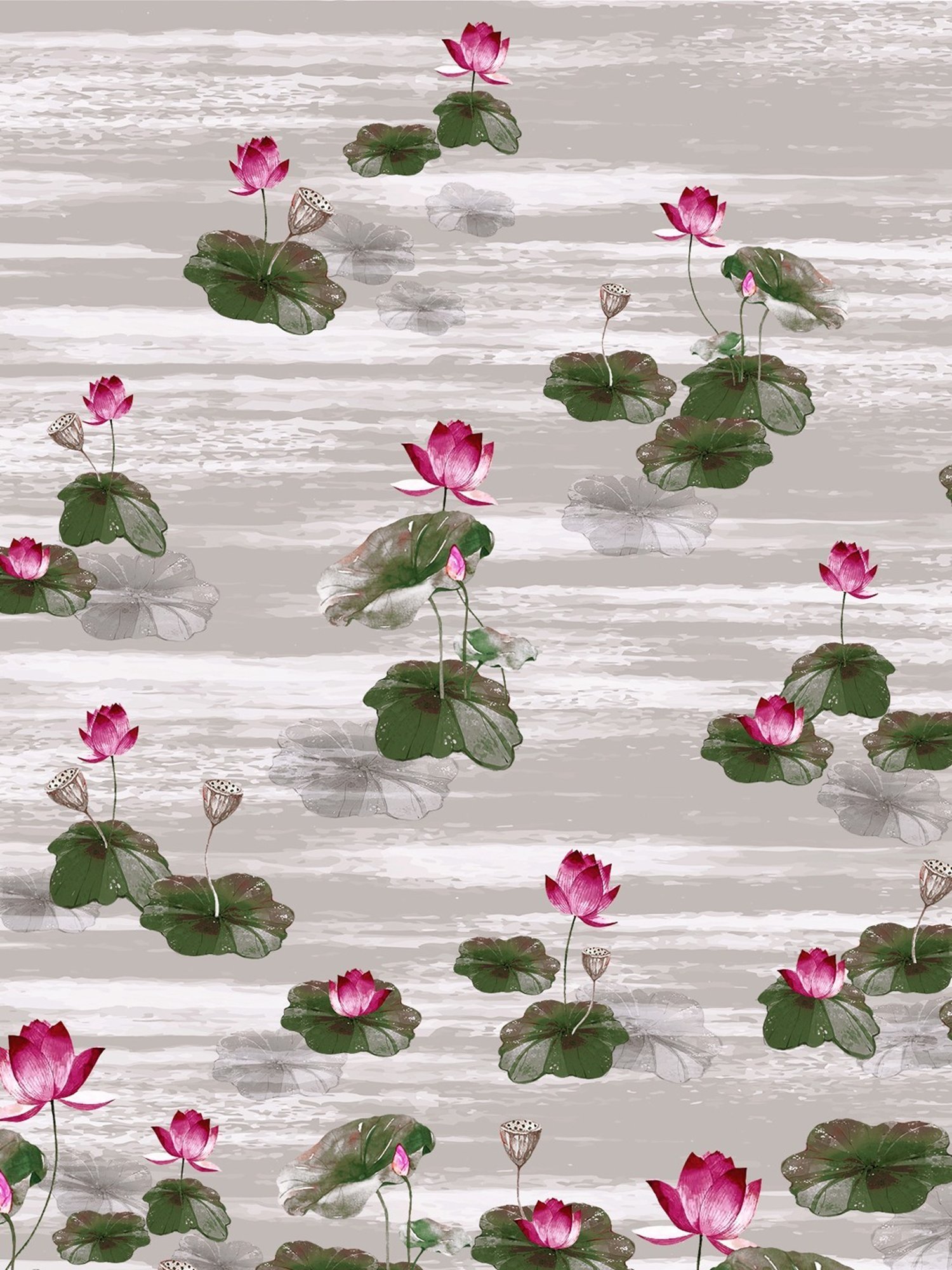 Petal Home Lotus Floral Beige 300 TC Cotton Single Bed Sheet with 1 Pillow Cover