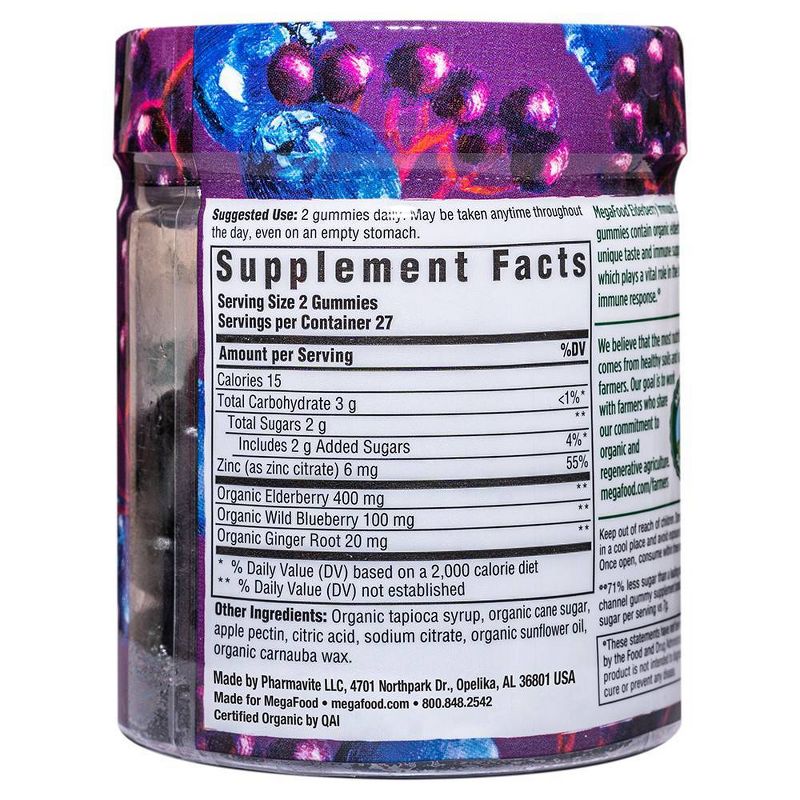 MegaFood Immune Support Gummies - Elderberry - 54ct