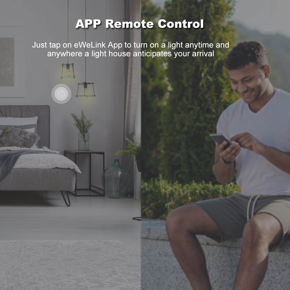 SONOFF T3 Intelligent Switch EU/UK/US AC 100-240V 1/2/3 Gang TX Series WIFI Wall Switch 433Mhz RF Remote Controlled Wifi Switch Intelligent Home Switch