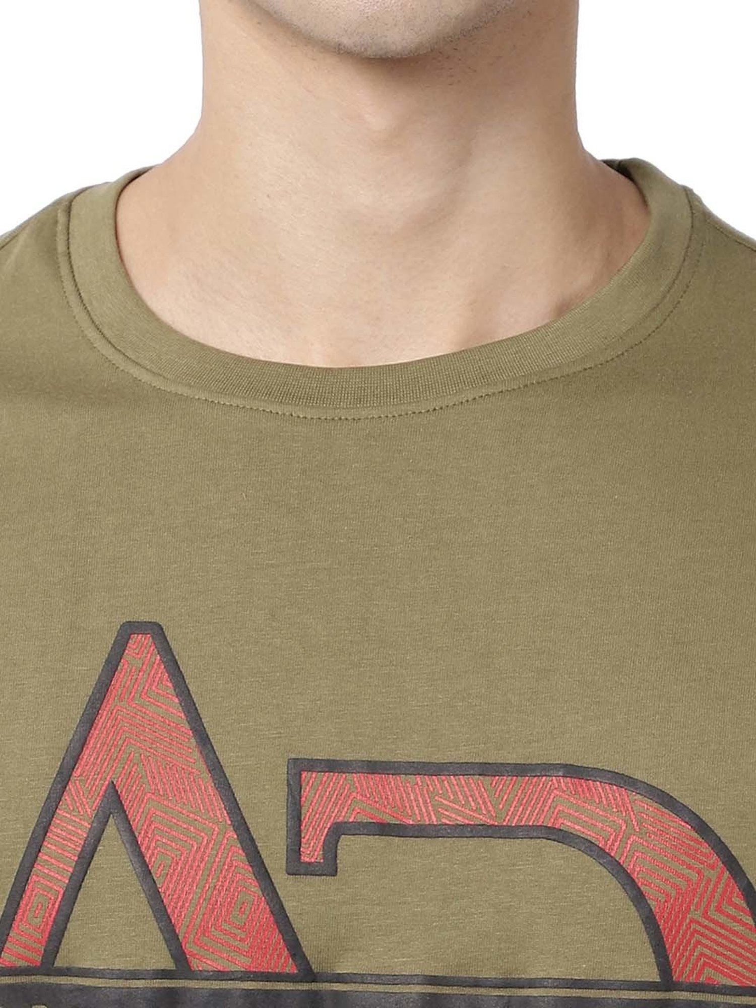 AD by Arvind Olive Crew T-Shirt