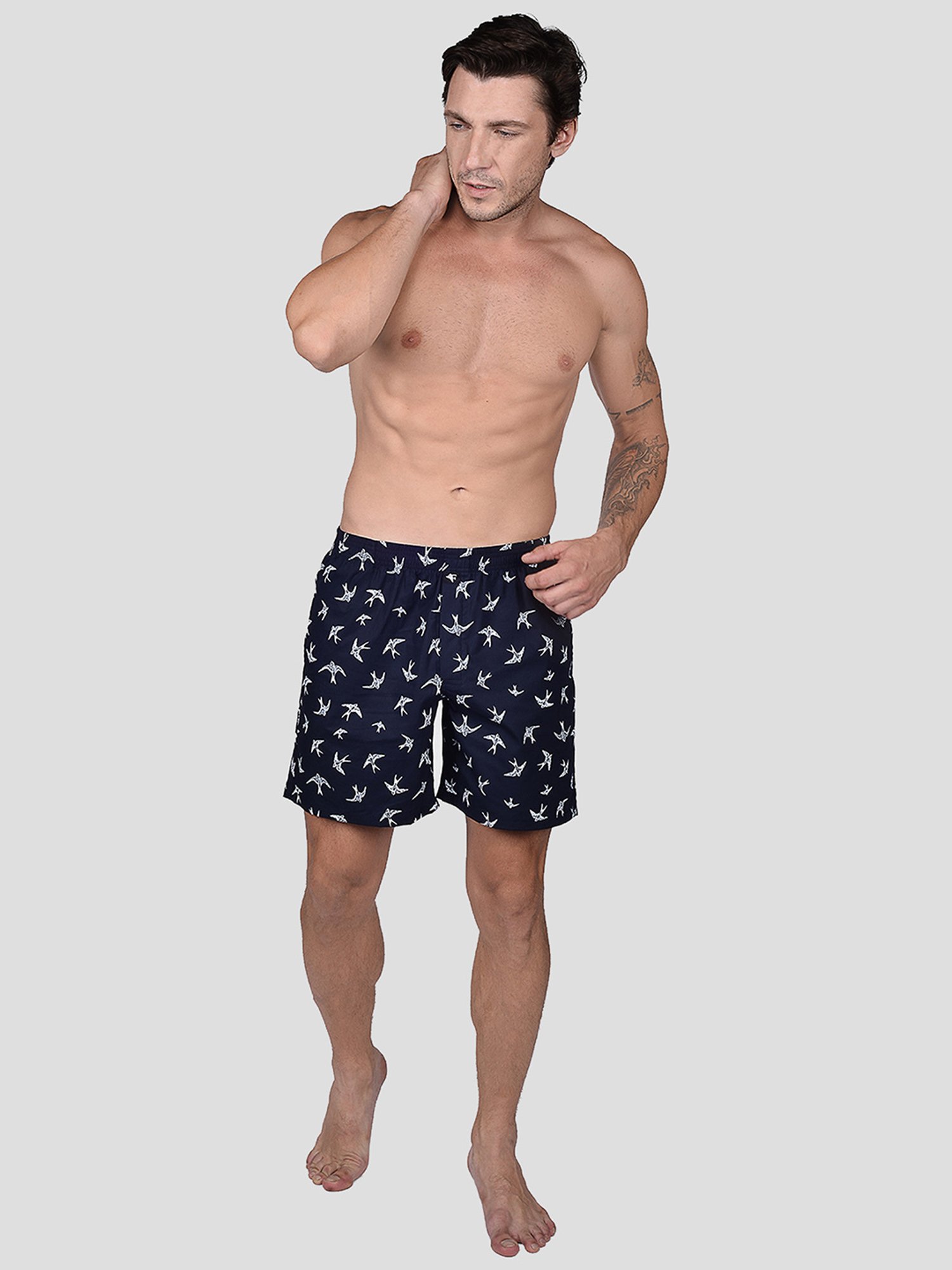 Frenchie Black Relaxed Fit Printed Boxers