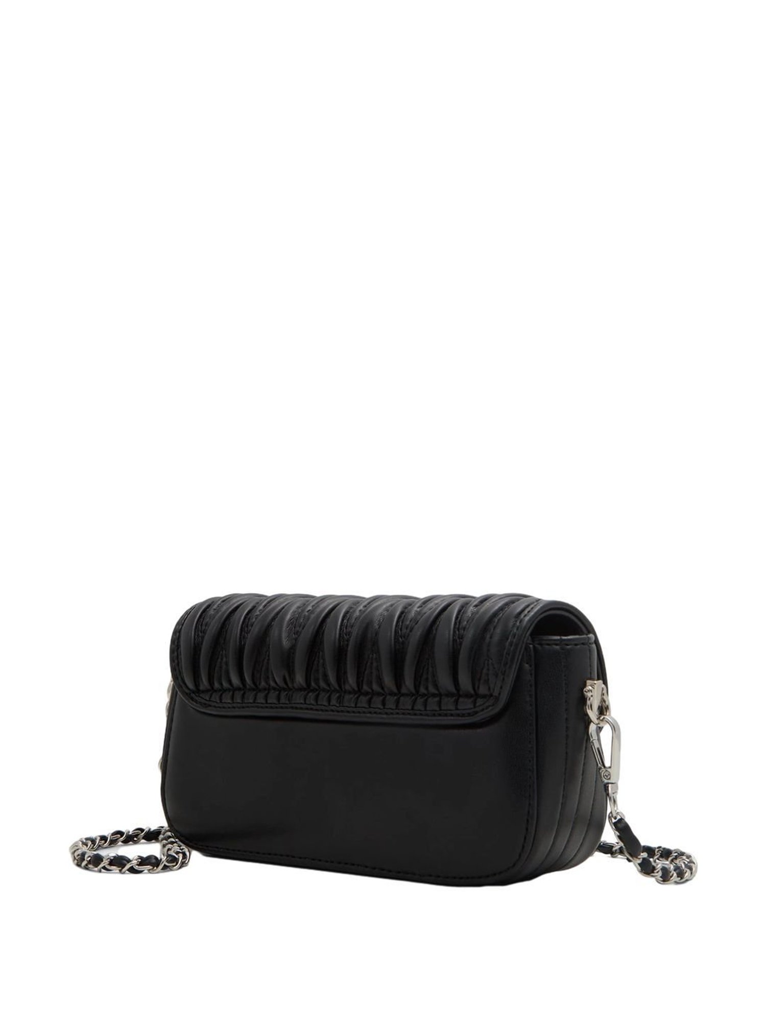 Call It Spring Black Textured Small Sling Handbag