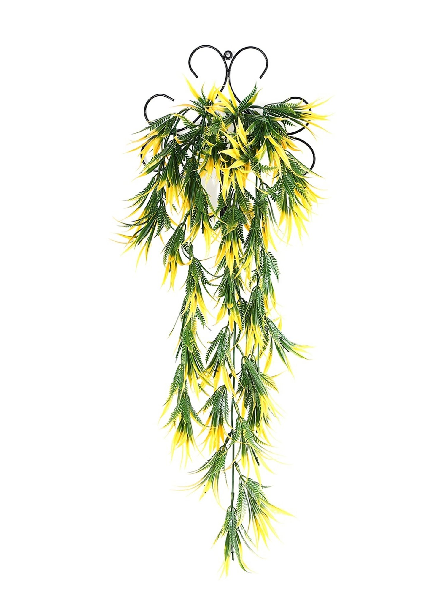 Foliyaj Multicolor Plastic Artificial Vine with Metal Wall Stand