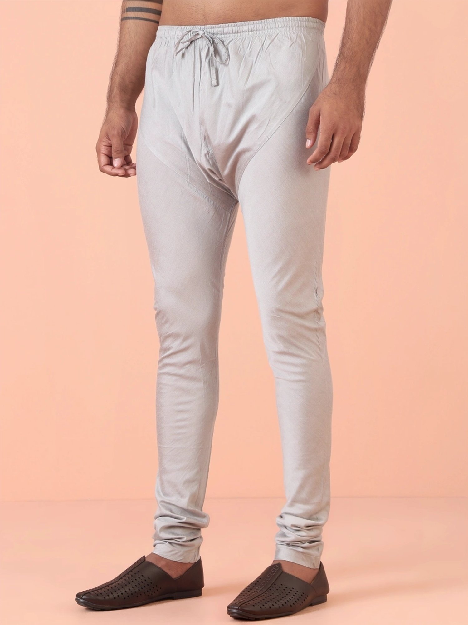 Kisah Grey Regular Fit Embroidered Kurta Bottom Set