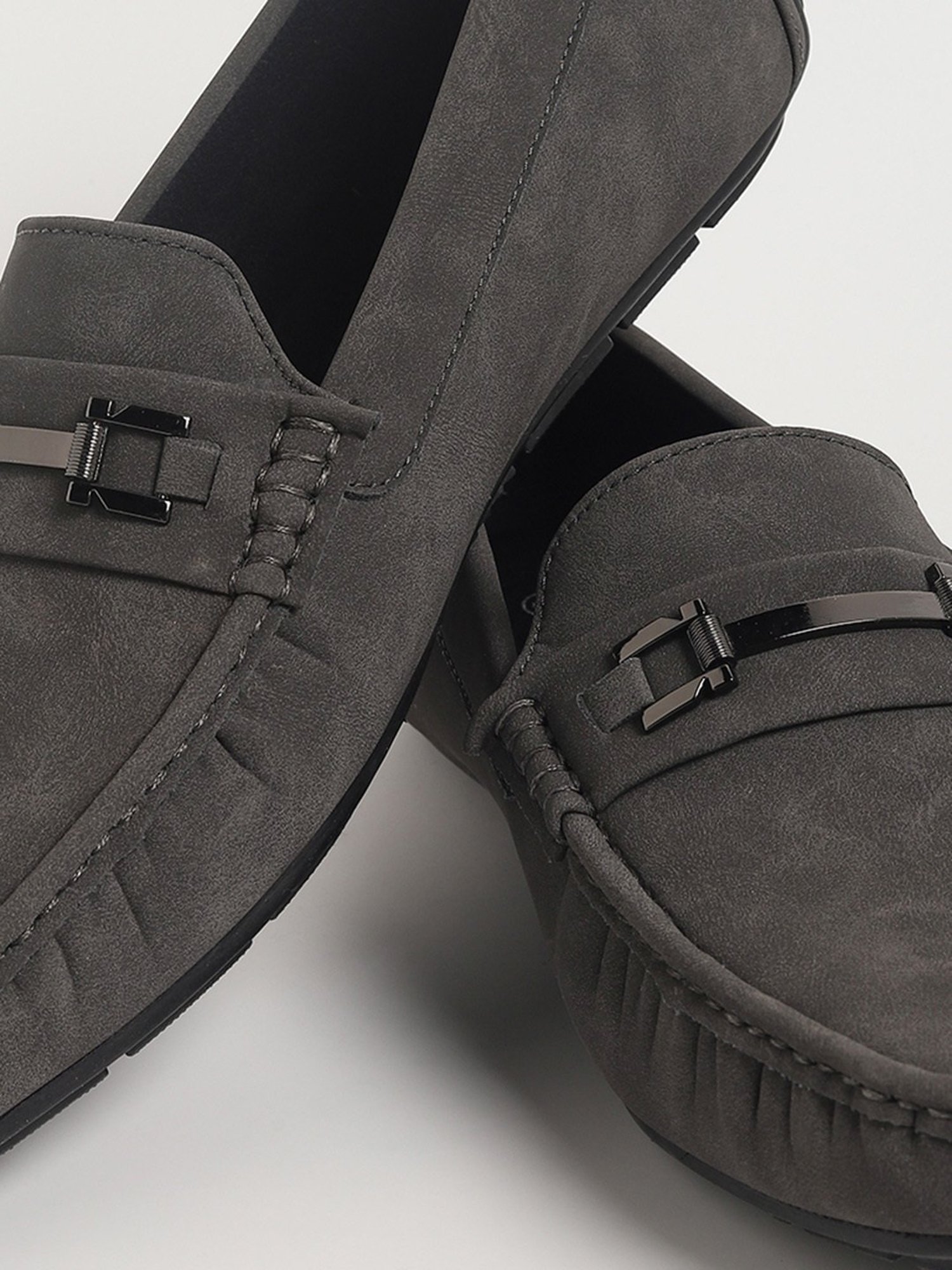 SOLEPLAY by Westside Grey Plain Loafers