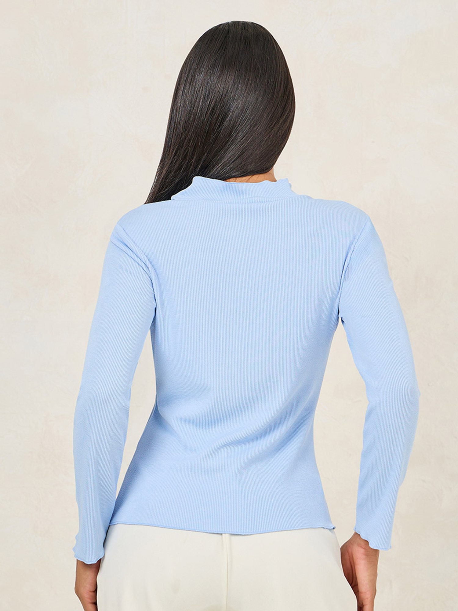Styli Light Blue Slim Fit Top
