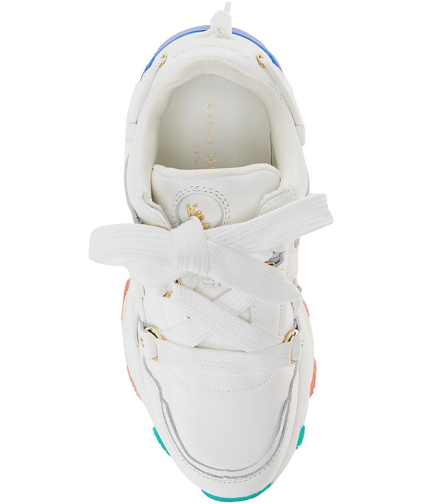 Kurt Geiger London Lettie Leather Rainbow Outsole Chunky Sneakers