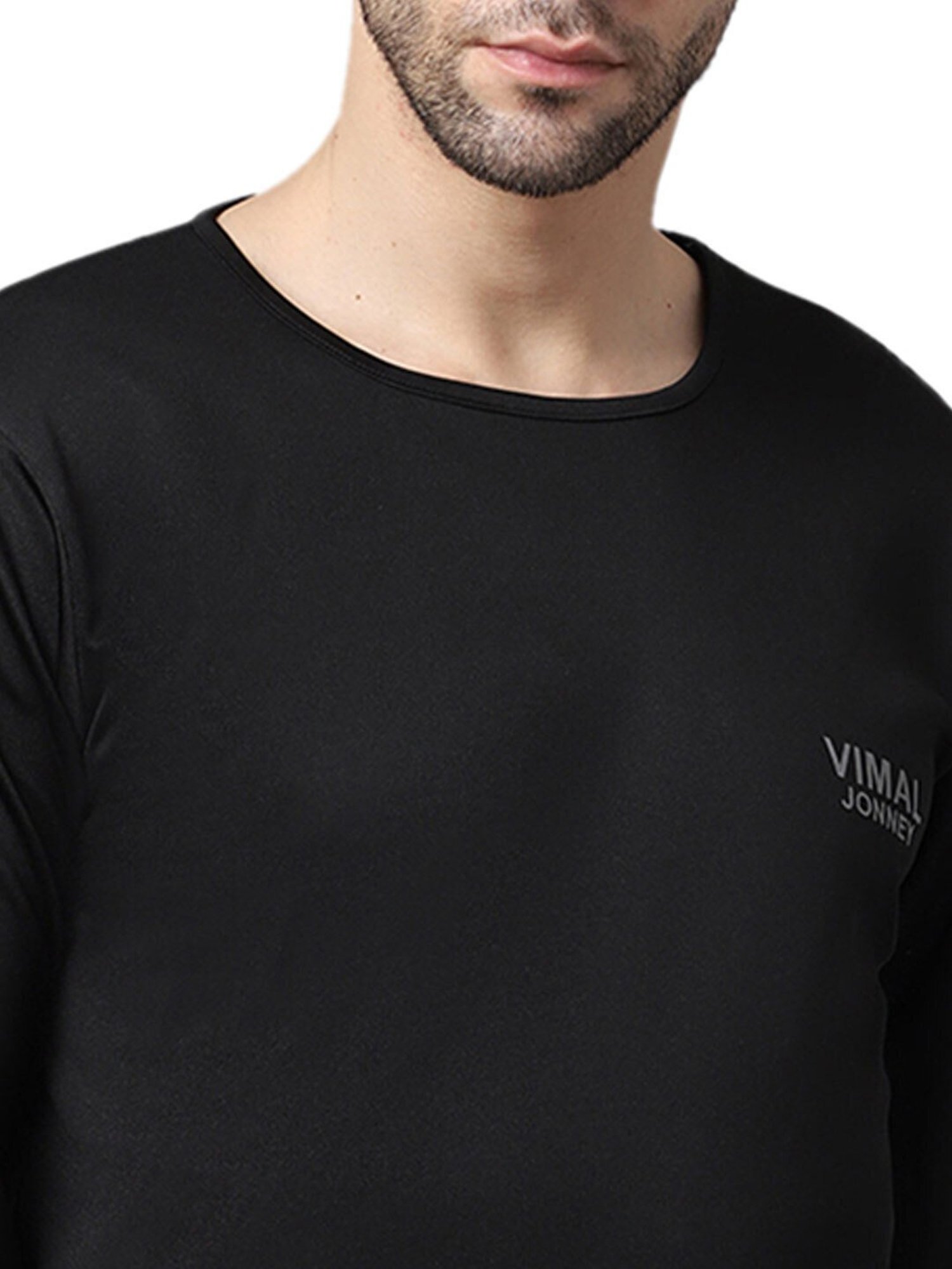 Vimal Jonney Black Regular Fit T-Shirt