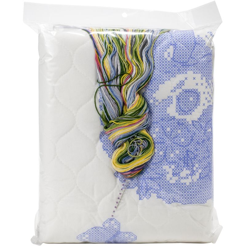 Janlynn Stamped Cross Stitch Kit 34"X43"-Lamb Quilt