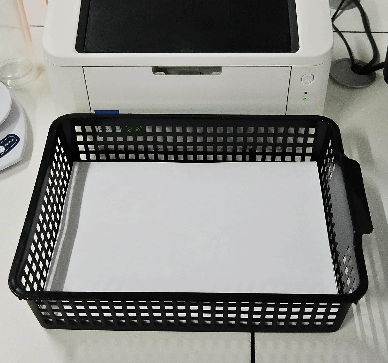 Begale Desktop Storage Basket, for Office Supplies, File, Letter and Document Organizer, 3-Pack