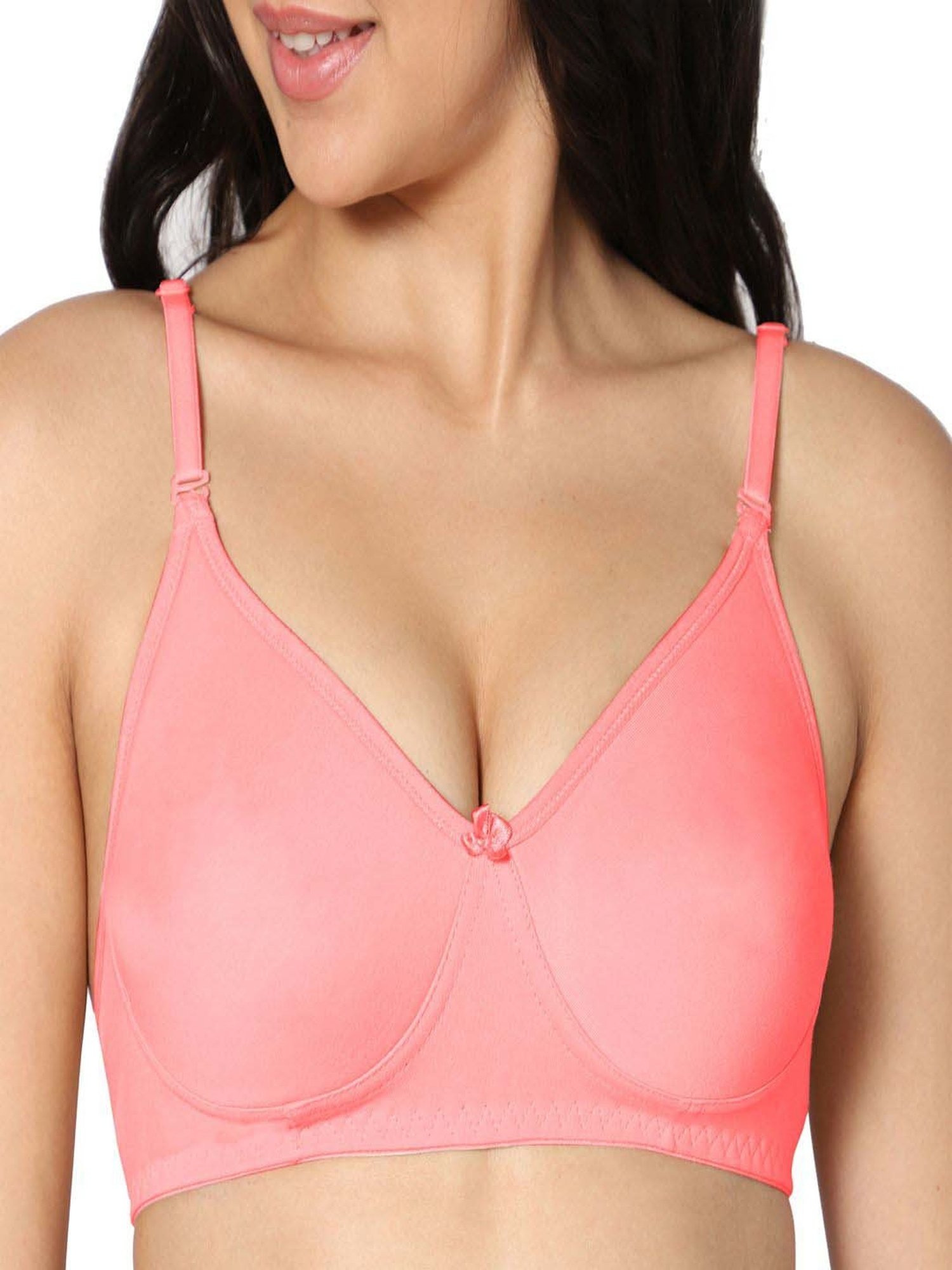 IN CARE Black & Pink Cotton T-Shirt Bras - Pack Of 2