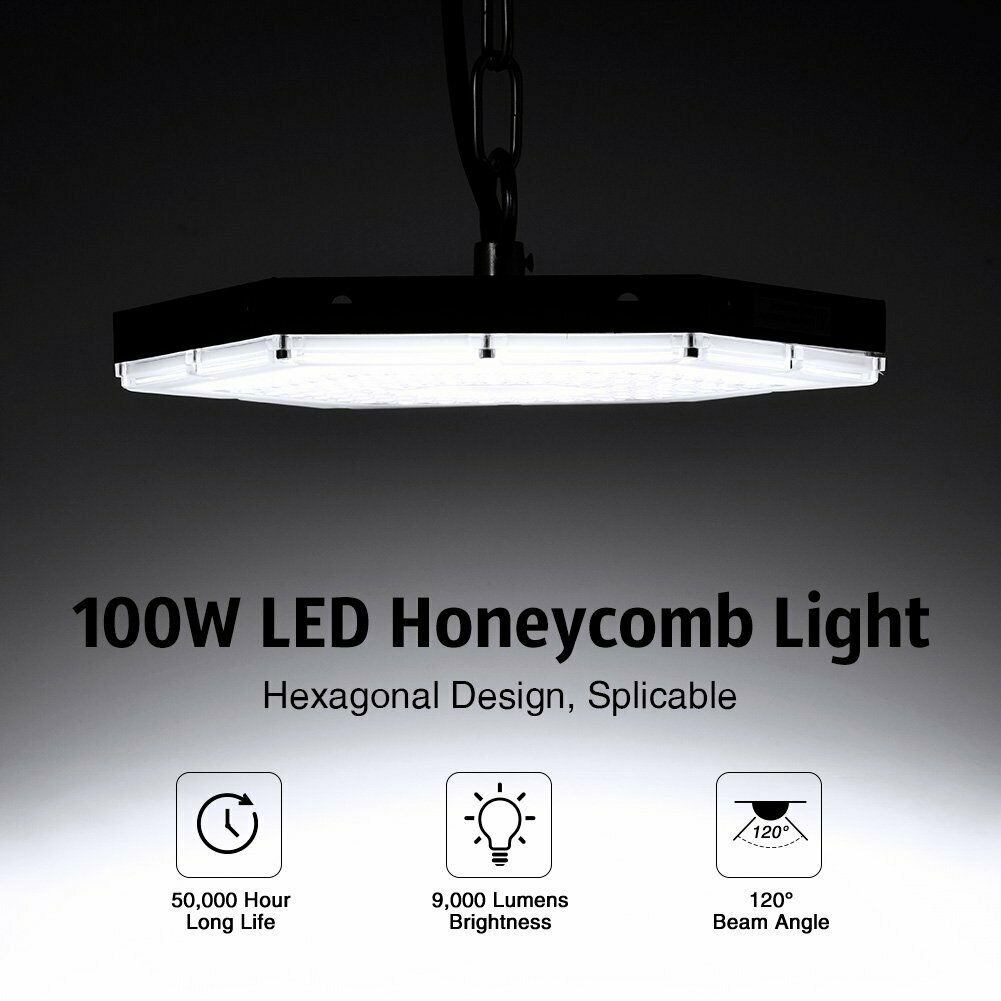 1-20pcs LED High Bay Flood Light Outdoor Garage GYM Led Fixture Commercial Lamp