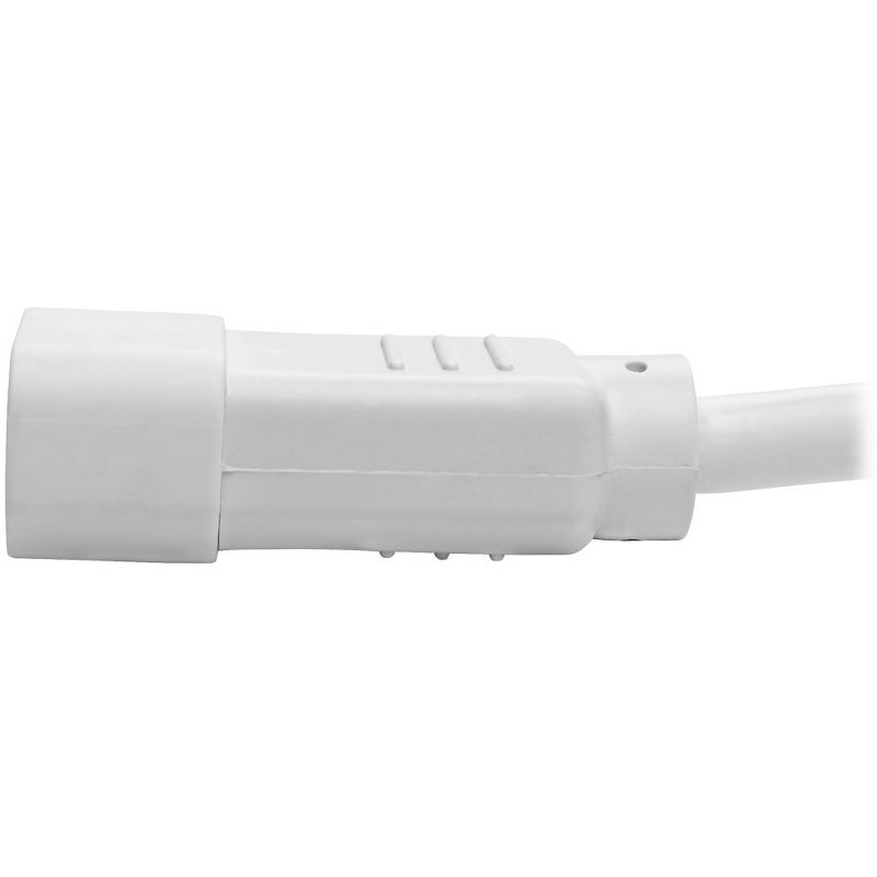 Tripp Lite 6ft Computer Power Extension Cord 10A 18 AWG C14 to C13 White 6' - For Computer, Scanner, Printer, Monitor, Power Supply, Workstation