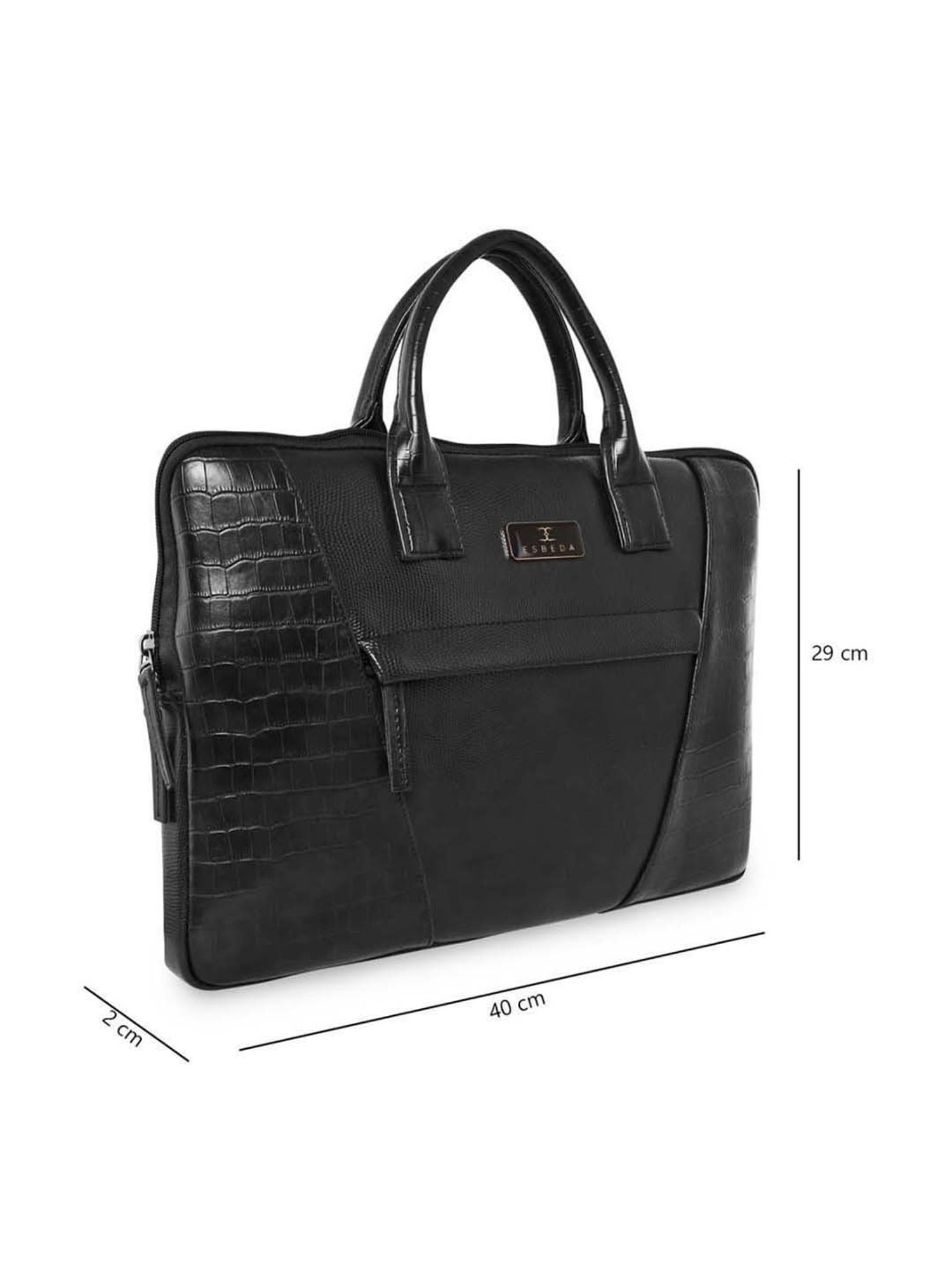 Baggit Brown PVC Solid Laptop Messenger Bag