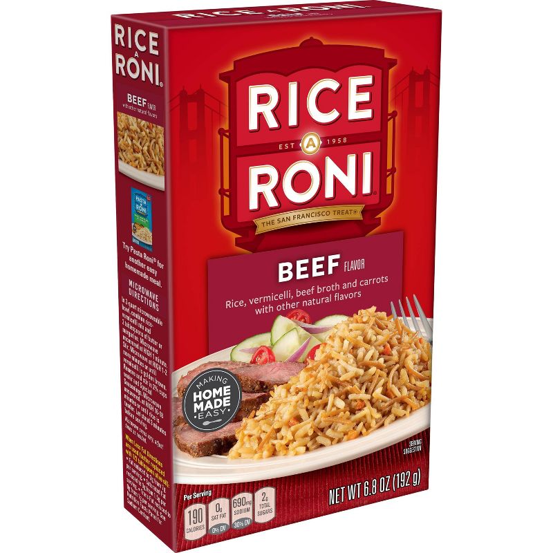 Rice A Roni Beef Rice with Vermicelli, Beef Broth, and Carrots- 6.8oz