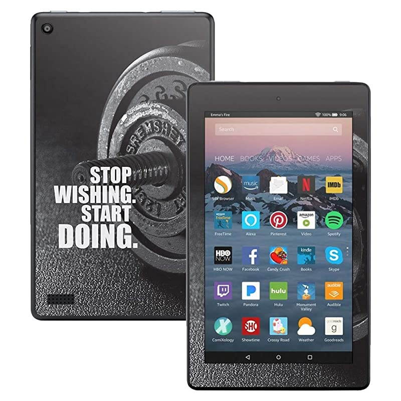 Skin Compatible with  Kindle Fire 7 2017 Start Doing | Protective Durable and Unique Vinyl Decal wrap Cover | Easy to Apply Remove and Change Styles | Made in The USA
