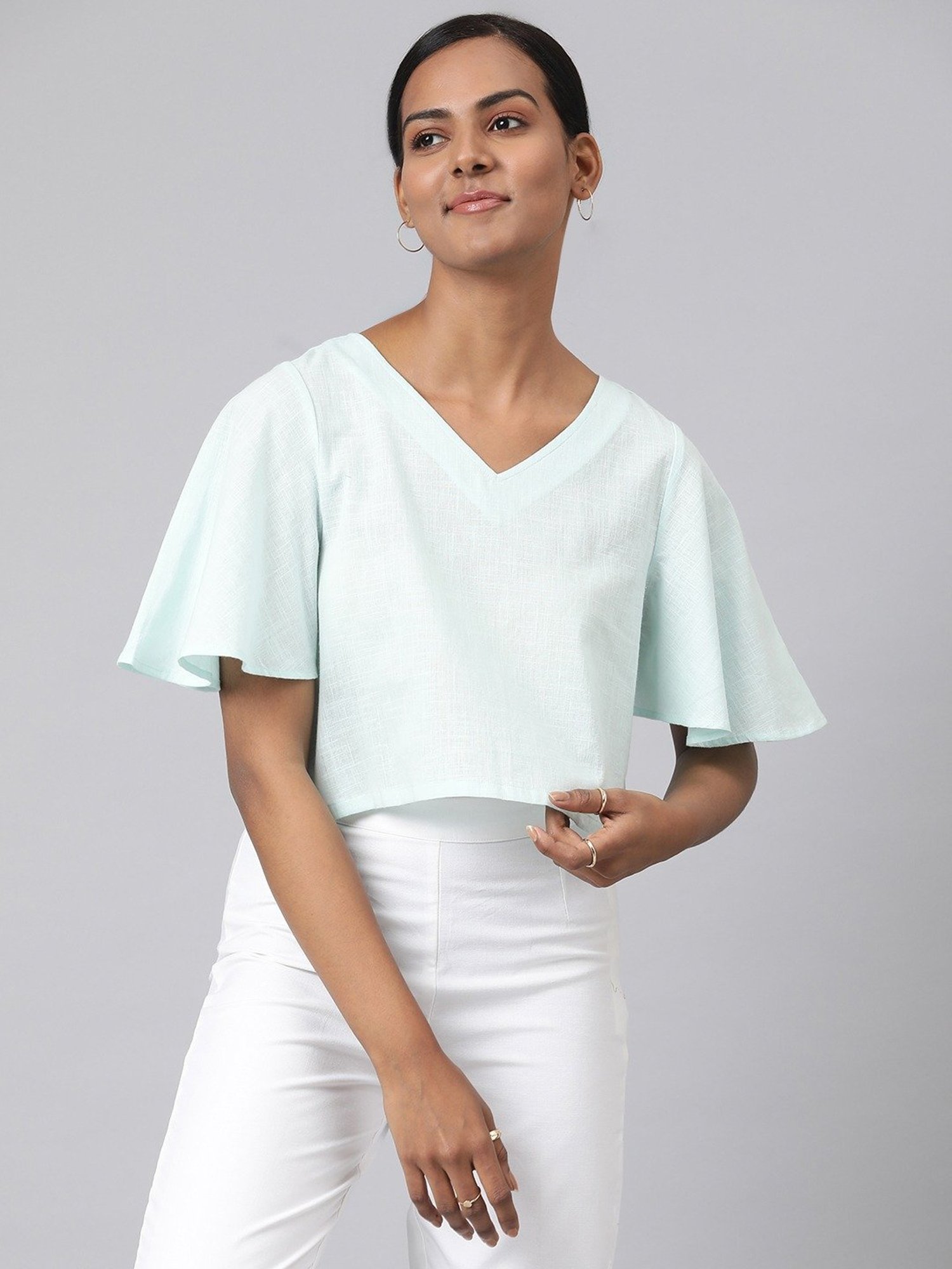 Fabindia Blue Cotton Top