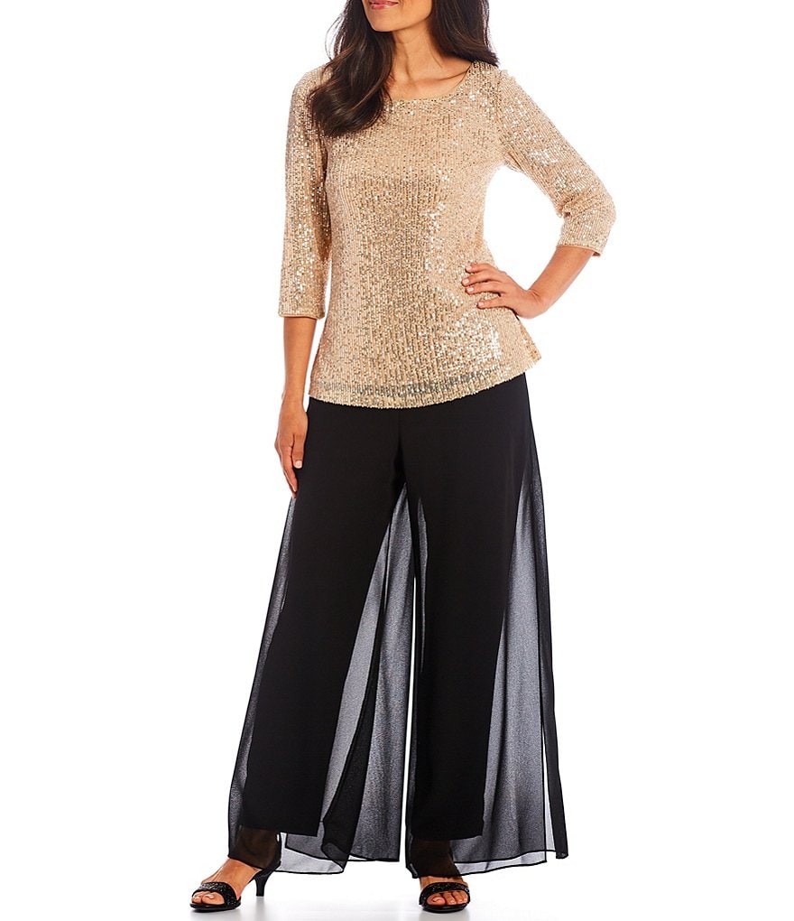 Caroline Rose Dolman Elbow 3/4 Sleeve Jewel Neck Floral Fantasy Lined Caftan