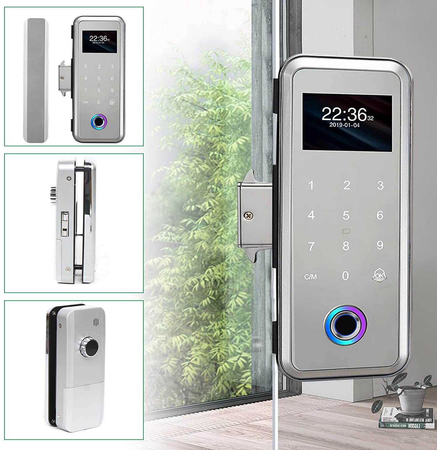 LOYALHEARTDY Stainless Steel Biometric Smart Door Lock Automatic Fingerprint Identification Anti-theft Door Lock High Security