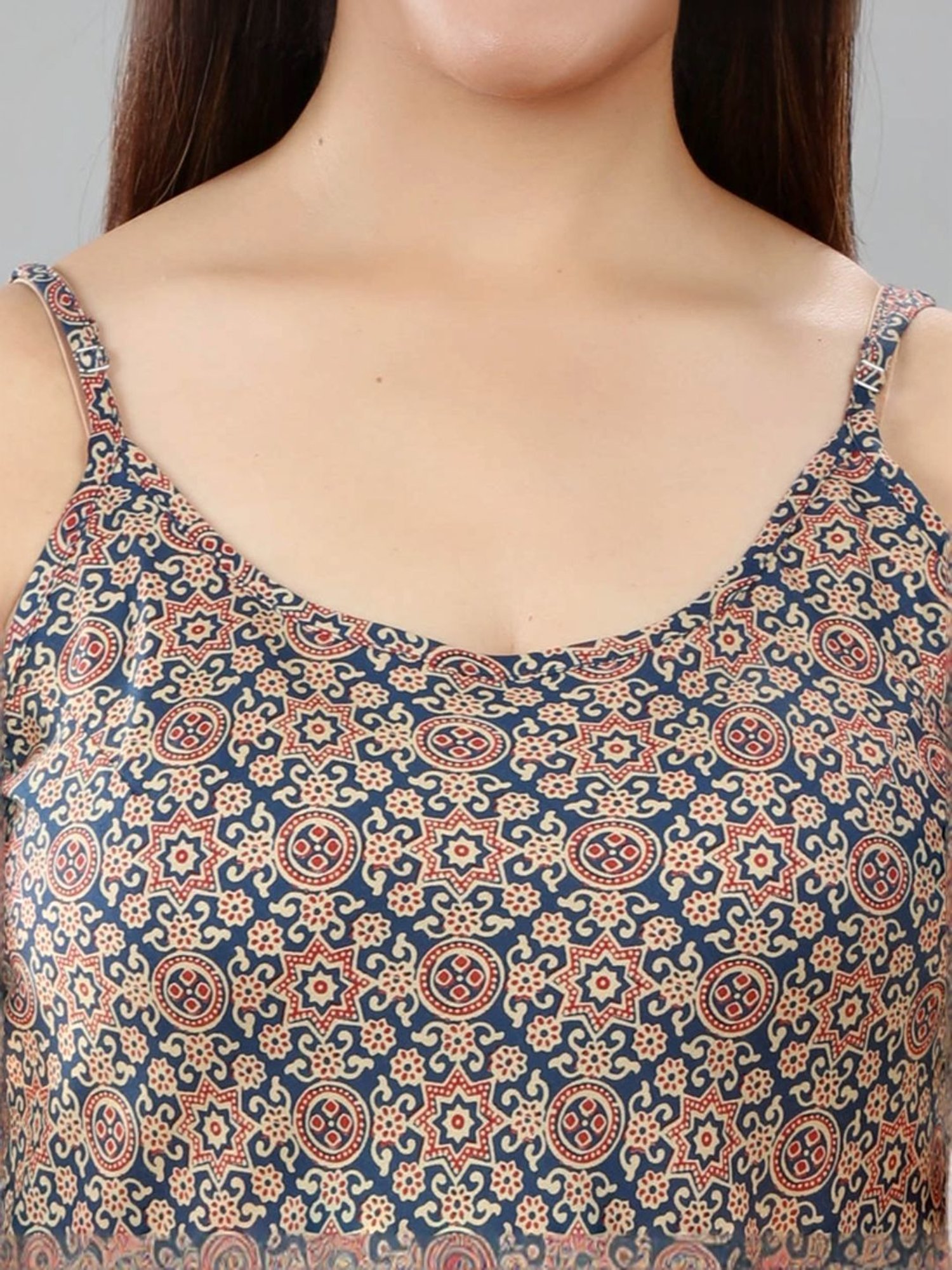 Cotton Culture Blue Cotton Printed Maxi Dress